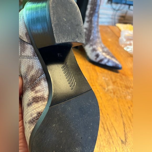 PAIGE Willa Western Bootie in Lizard Gray - Picture 6 of 7